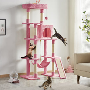 Pink on sale cat tree